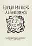 Plakat mit dem Text "Edvard Munch: Alfa og Omega" und schwarzer Gesichtsskizze.