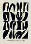 Abstract poster with black organic shapes on a beige background and the text "Shapes From Nature"