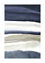 Abstraktes Aquarell mit horizontalen Schichten in Dunkelblau, Grau und Beige