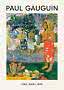 Poster del dipinto Hail Mary, 1899 di Paul Gauguin, con quattro figure tahitiane nella natura tropicale