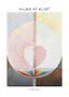 Plakat z abstrakcyjnym dziełem Hilmy af Klint The Dove No.1 z dużym kołem, spiralą i pastelami
