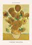 Poster dei Girasoli di Van Gogh, girasoli gialli e appassiti in un vaso su sfondo chiaro
