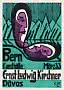 Abstract turquoise and purple poster with stylized face and reclining figure, text for Ernst Ludwig Kirchner