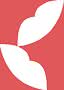 Motif abstrait avec formes de feuilles blanches sur fond rouge corail
