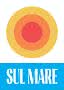 Grafisk plakat med koncentriske cirkler i gul, orange og rød samt teksten "SUL MARE" på blå bund