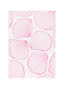 Poster with pink line-drawn seashells on a white background