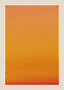 Abstracte rechthoek met warme oranje kleurverloop op lichtbeige achtergrond