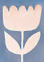 Abstract pale pink flower on a blue background