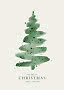 Minimalistisk plakat med grønt akvareljuletræ og teksten "The Art of Christmas, Strøget, Copenhagen"
