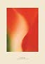 Abstraktes Poster mit Nahaufnahme einer Tulpe in Rot-, Orange- und Cremetönen.