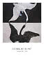Plakat Hilma af Klint The Swan No. 1, 1915, z białym i czarnym łabędziem na podzielonym tle