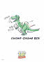 Disney Pixar Toy Story print with green Rex dinosaur and the text "Chomp-Chomp Rex".