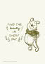 Winnie Puuh Illustration mit dem Text „Find the beauty in every day“ auf hellem Hintergrund