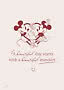 Disney-poster met Mickey en Minnie Mouse in een hart met tekst over een mooie dag en mindset