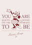Minnie Mouse-poster met de quote "You are exactly where you are meant to be" op roze achtergrond