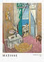 Póster de Matisse con interior pintado, puertas al balcón abiertas, mar y mujer sentada