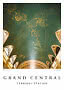 Poster of Grand Central Terminal with green ceiling and gold constellations in New York