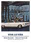 Poster mit weißem Cabrio an einer Marina bei Nacht und Text Viva La Vida, New Orleans, The Cotton Club