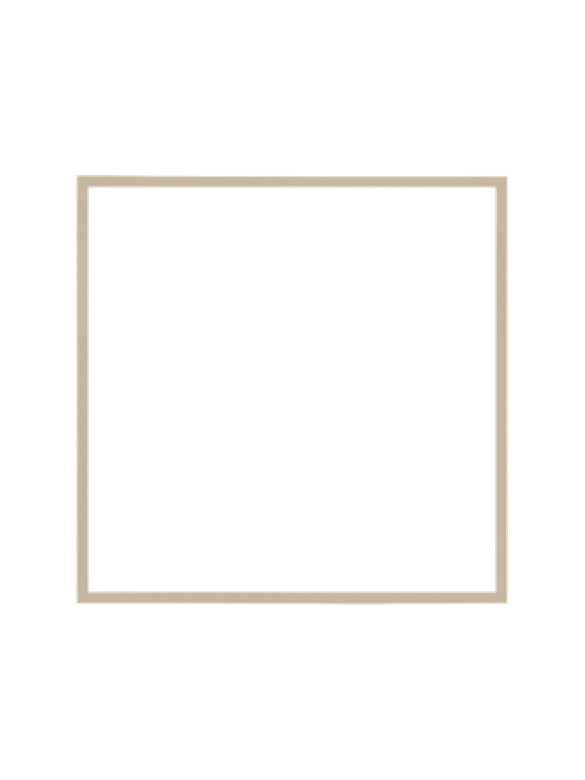 Cornice quadrata in grigio cashmere vista frontalmente, con un passepartout bianco che incornicia l’apertura