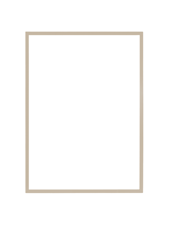 Rectangular mirror with light wood frame in patchwork design