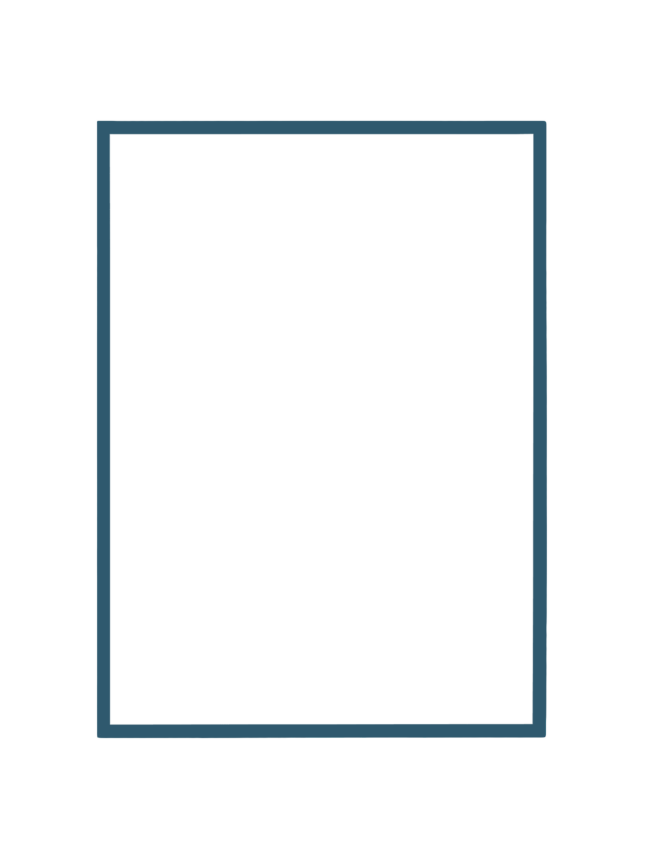 Rectangular wall mirror with dark blue-gray frame