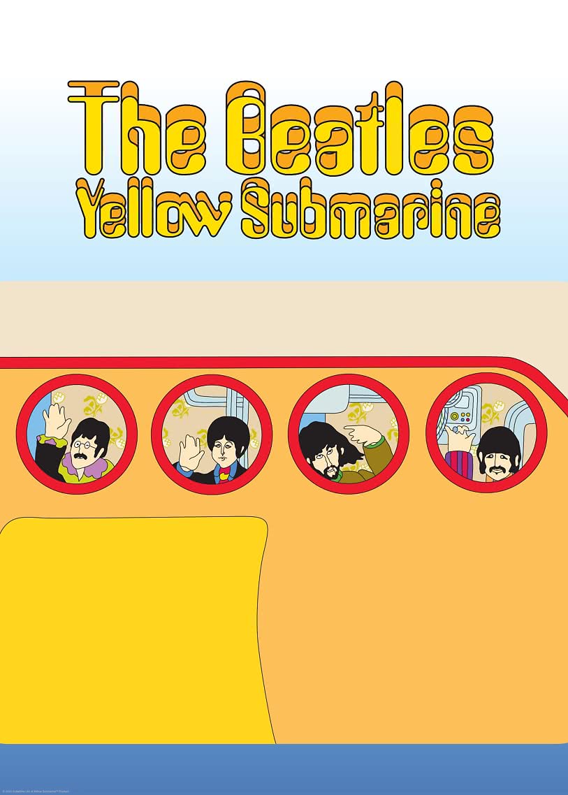 アート・デザイン・音楽 The Art Of The Yellow Submarine Vintage music poster – The Yellow Submarine Waving | Postery
