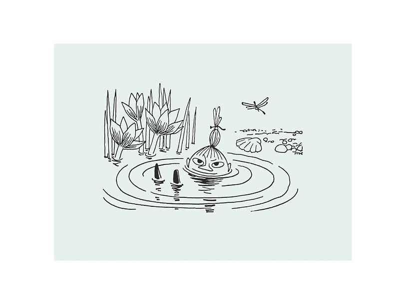 Kids room poster – Moomin Little My Swimming | Postery