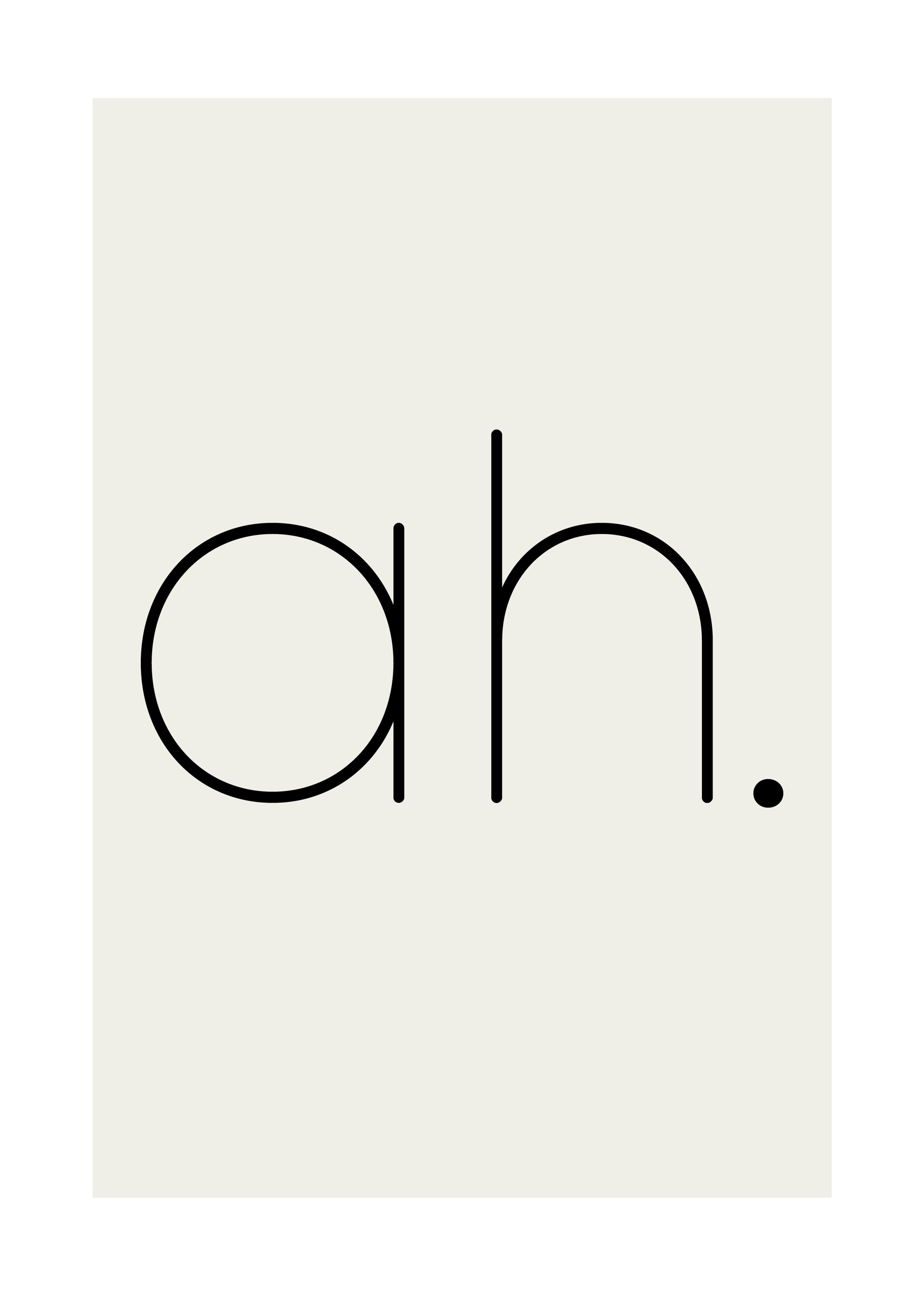 Ah poster - Typography illustration (50x70 cm)