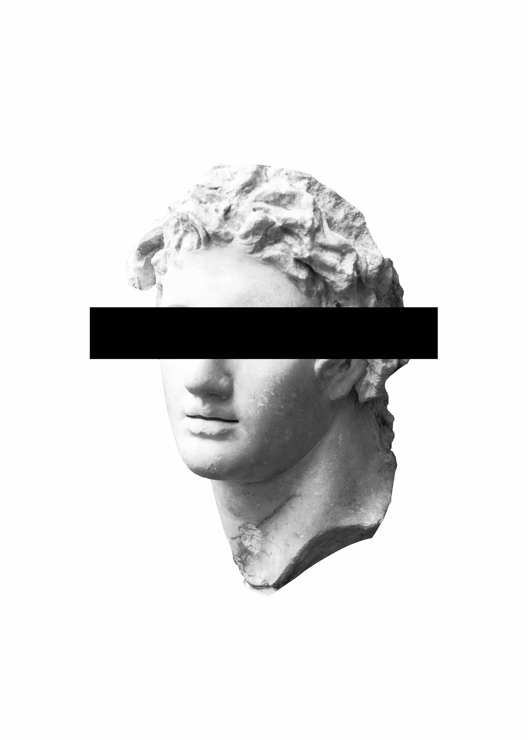 Statue Poster - Black and white sculpture illustration (21x30 cm)