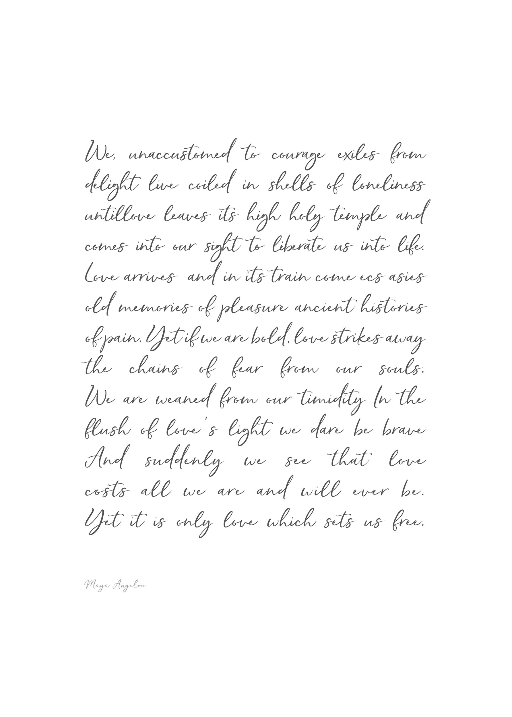 Poem Poster - Typography illustration (21x30 cm)