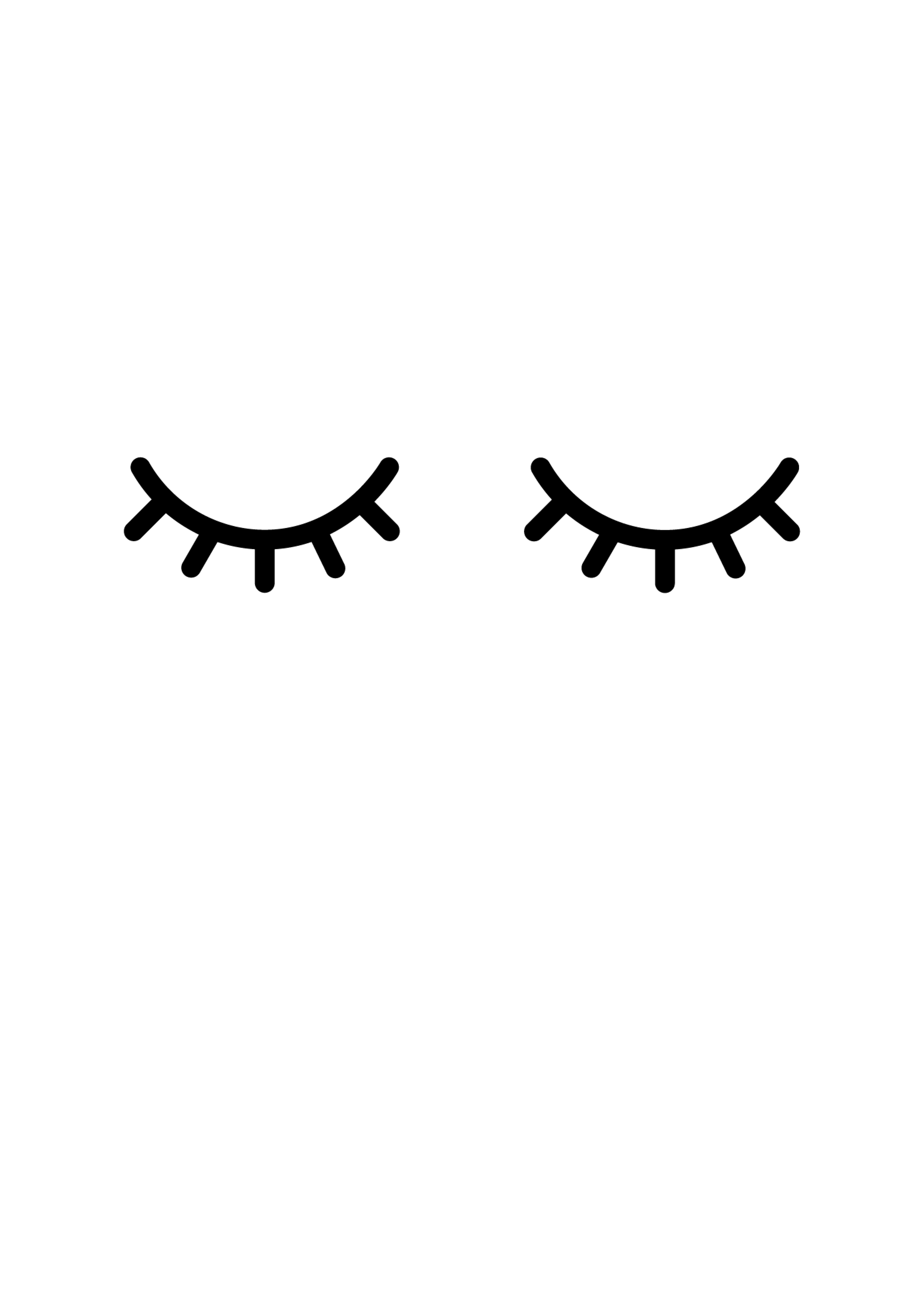 Sleep Tight Poster - Eyelash illustration (21x30 cm)