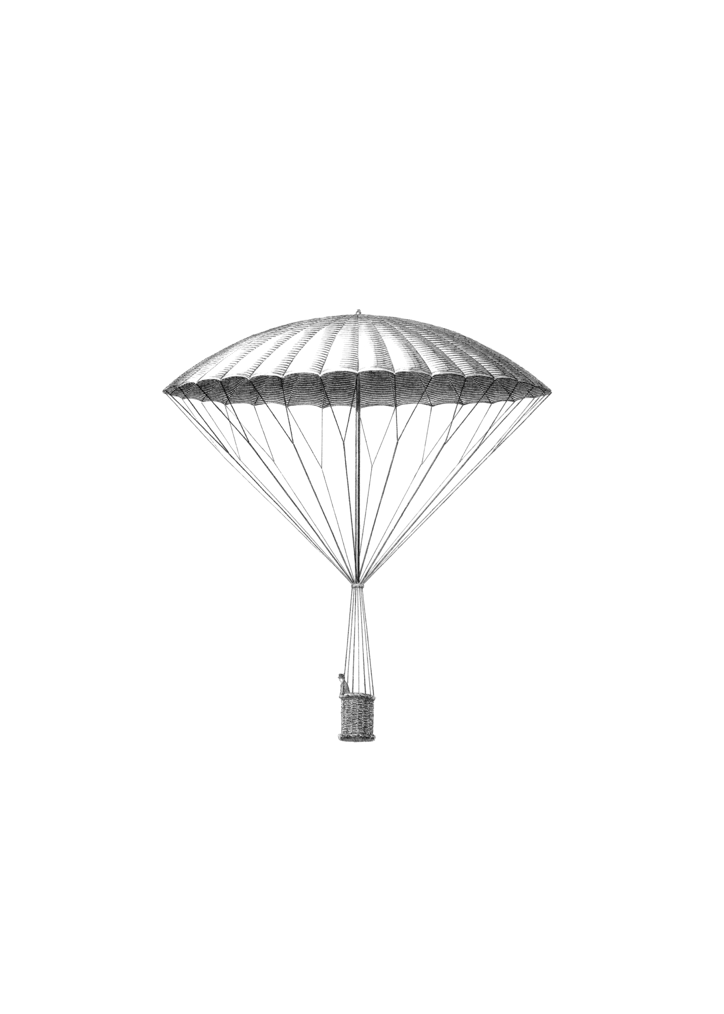 Balloon Man Poster - Ballon Illustration (40x50 cm)