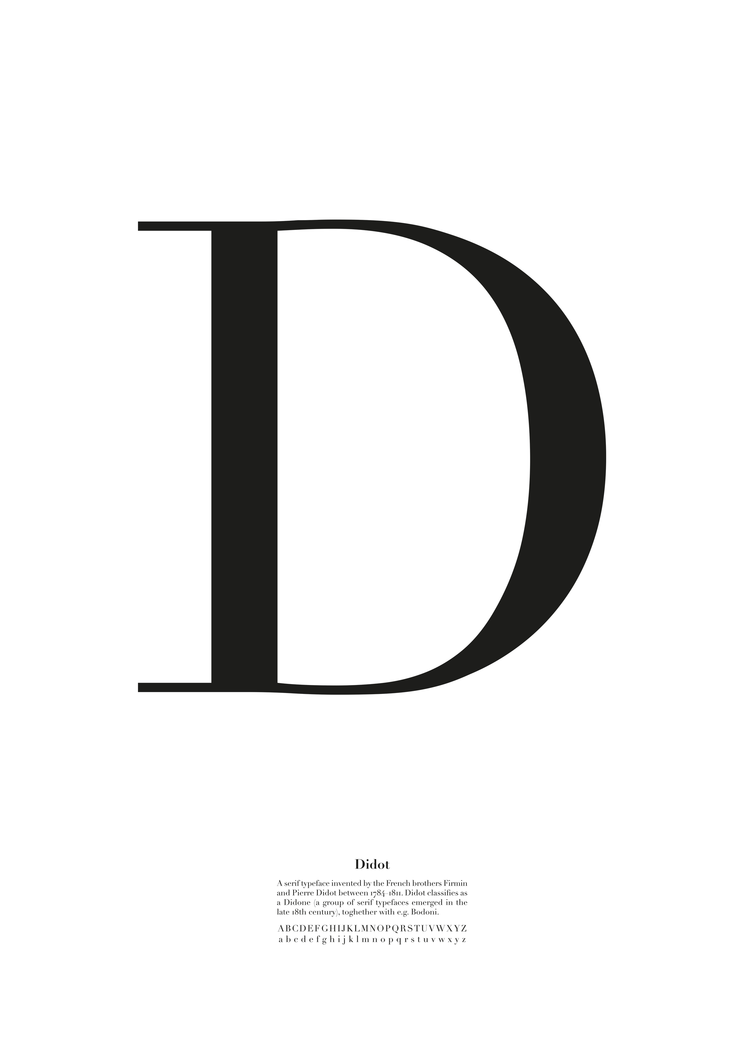 Didot Font Poster - Typographic illustration (21x30 cm)