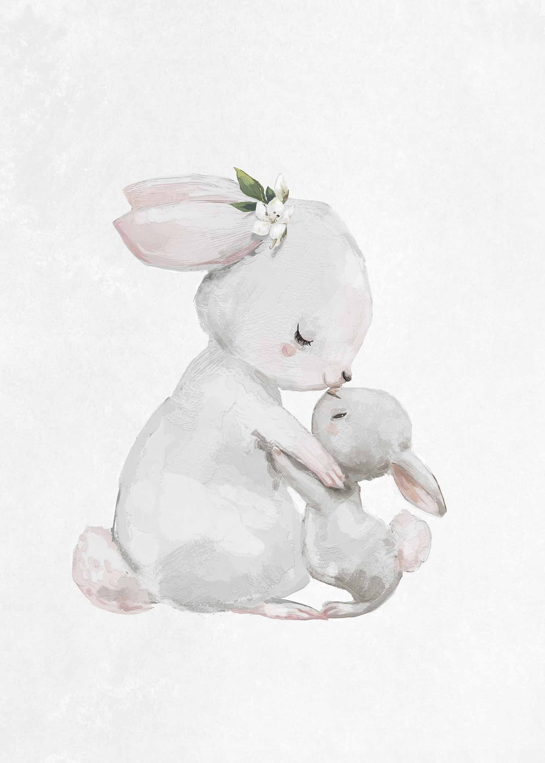 Bunny Love Poster - Tierillustration (30x40 cm)