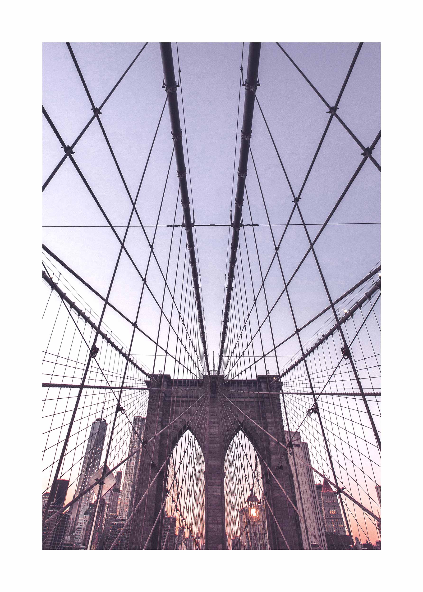 Brooklyn Bridge poster - Arkitekturfotografi (50x70 cm)