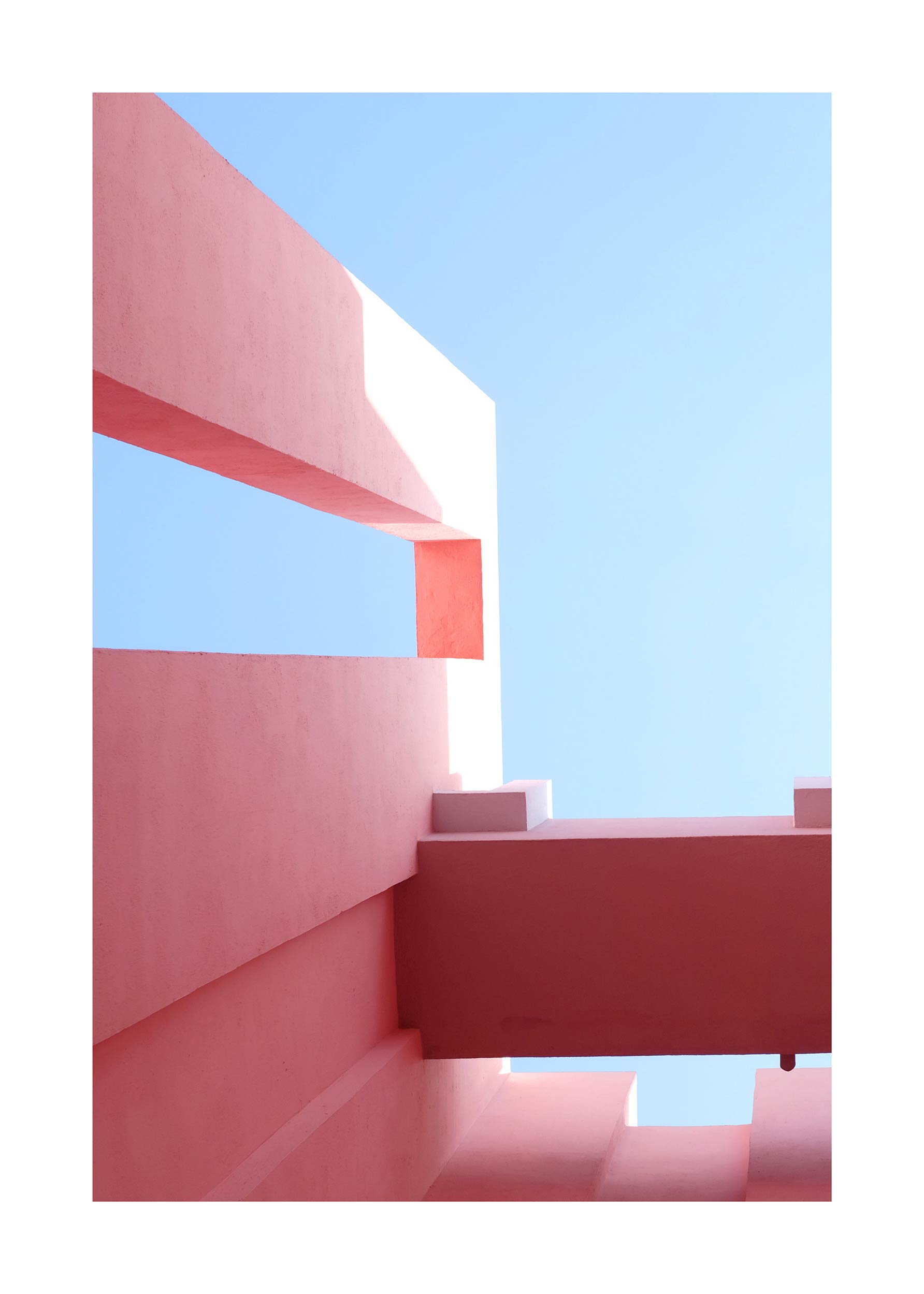 Pink Living No.3 Poster - Architektur Grafik (30x40 cm)