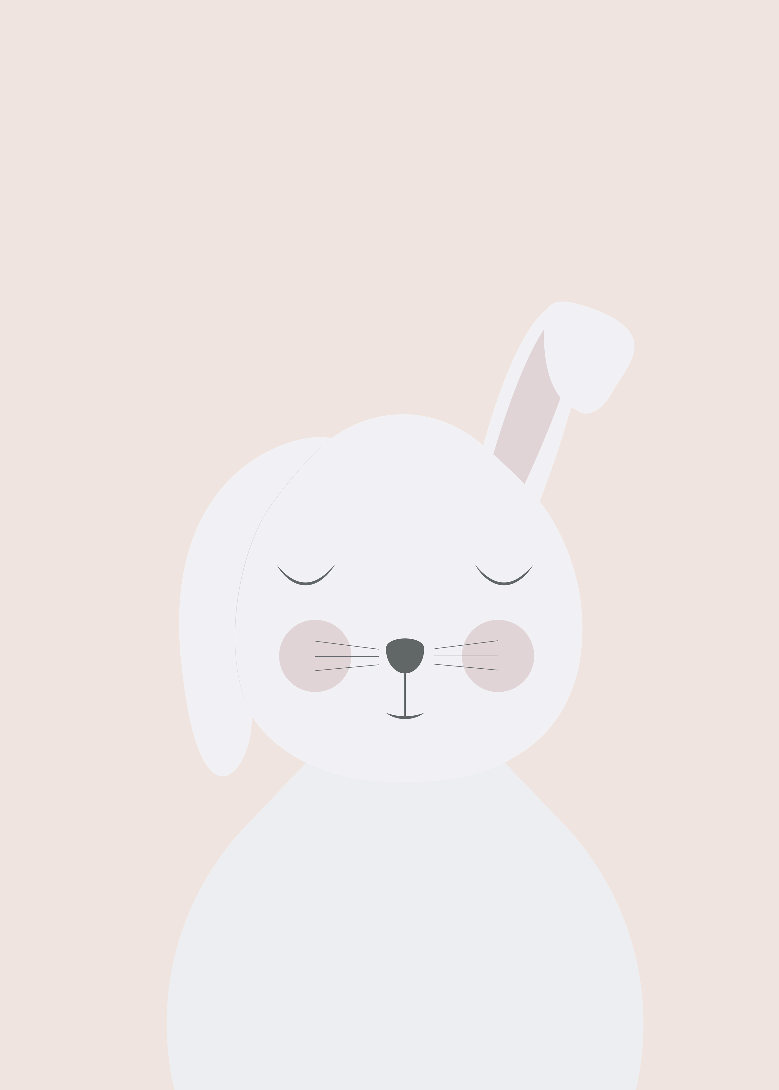 Sleeping Bunny Poster - Tierillustration (30x40 cm)