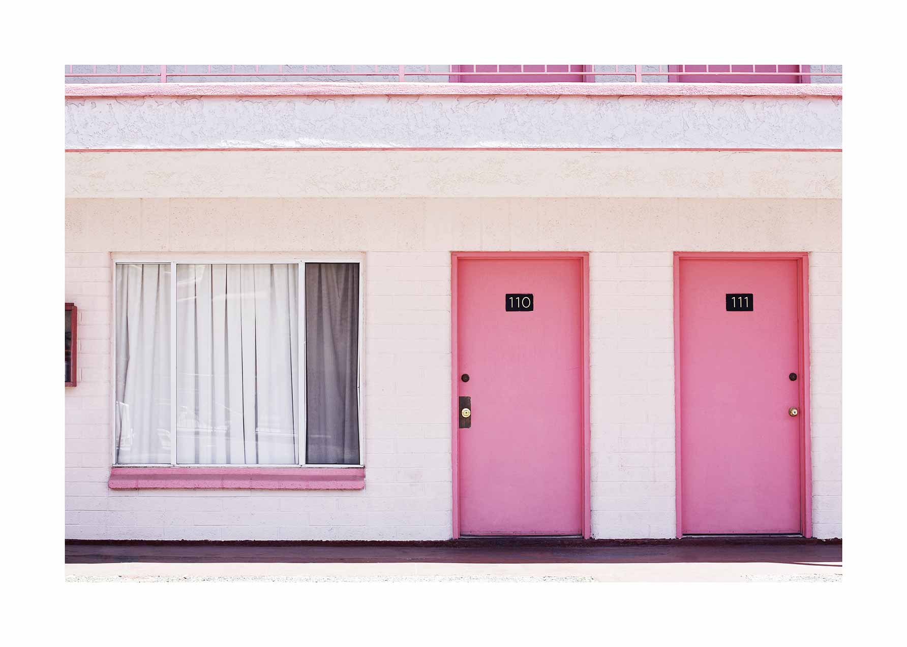 Pink Motel Poster - Window photo (50x70 cm)