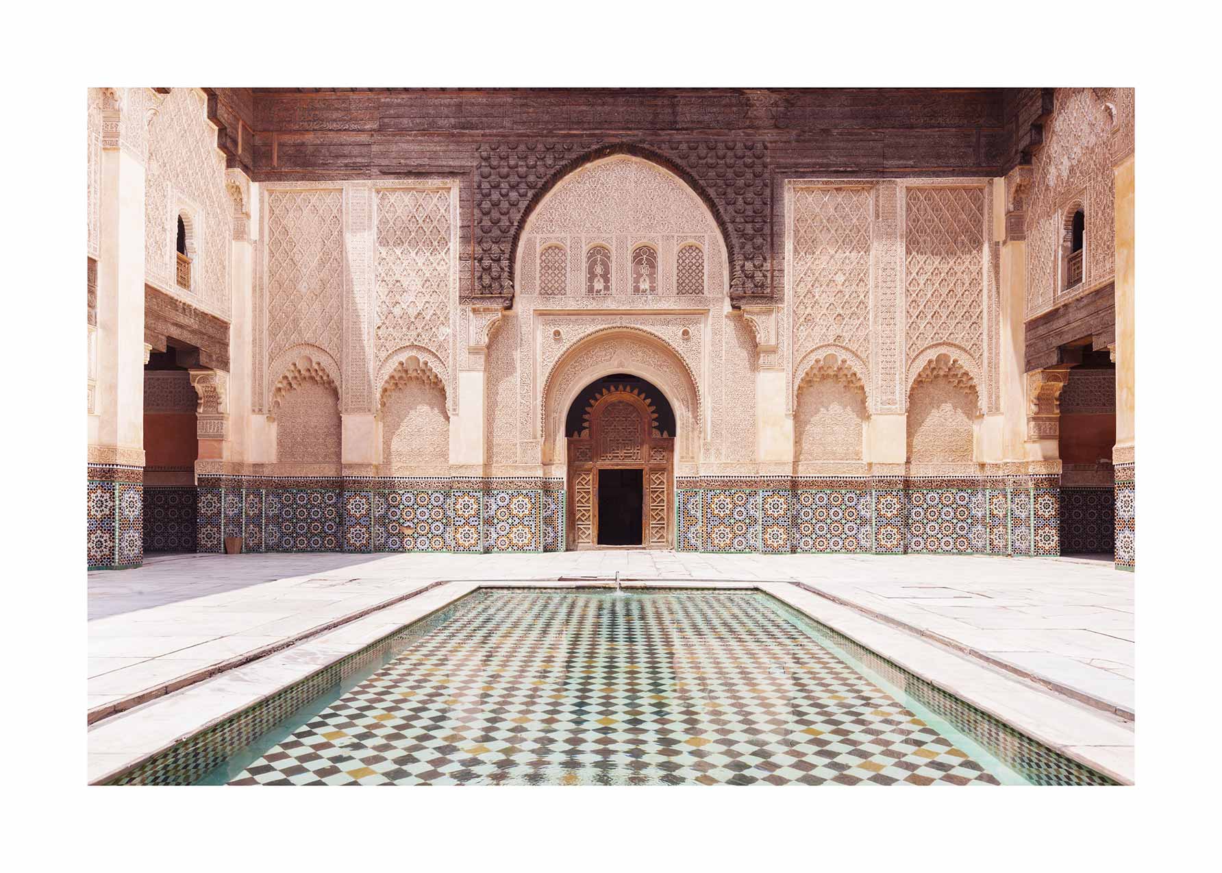 Marrakech Facade Poster - Architecture illustration (40x50 cm)