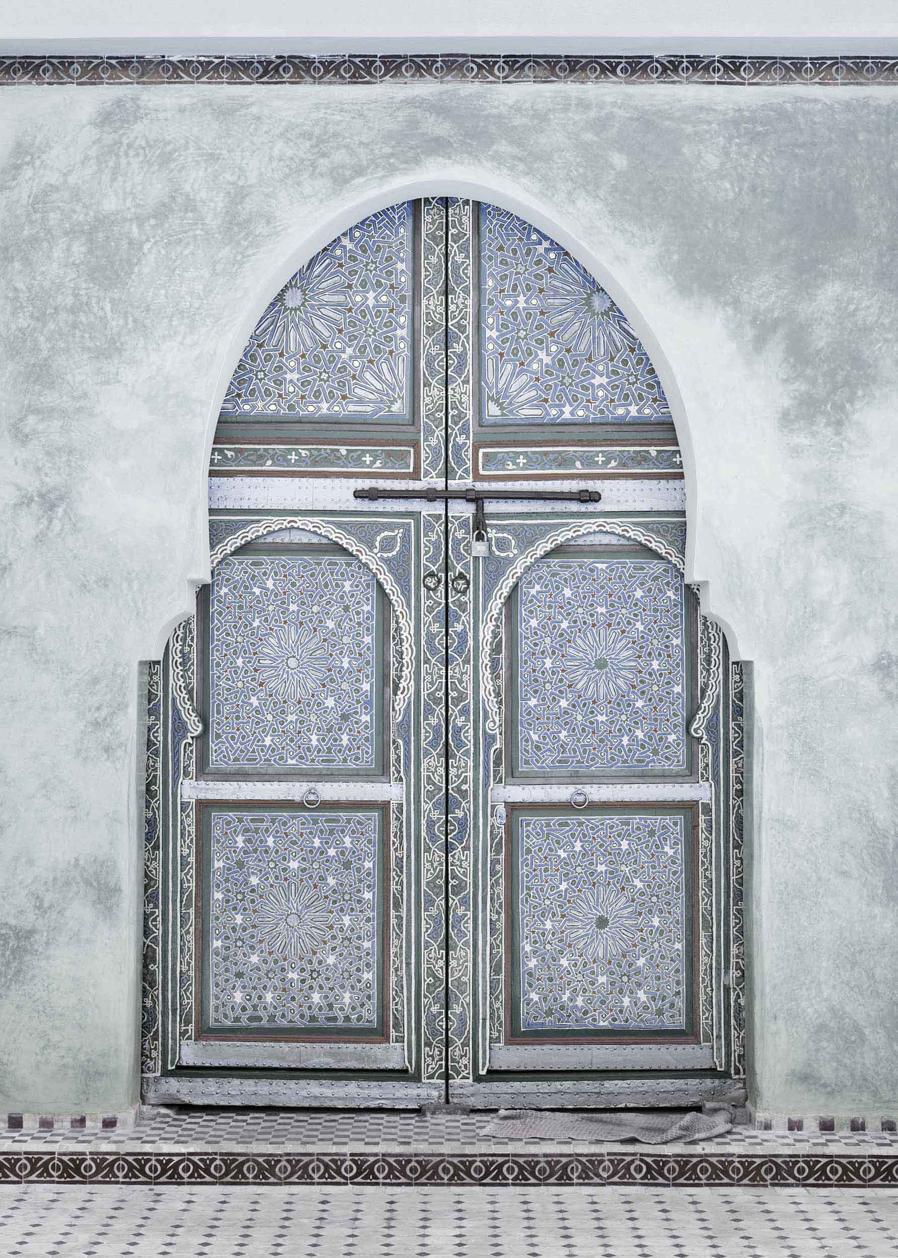 Marrakech Door Poster - Architekturgrafik (50x70 cm)