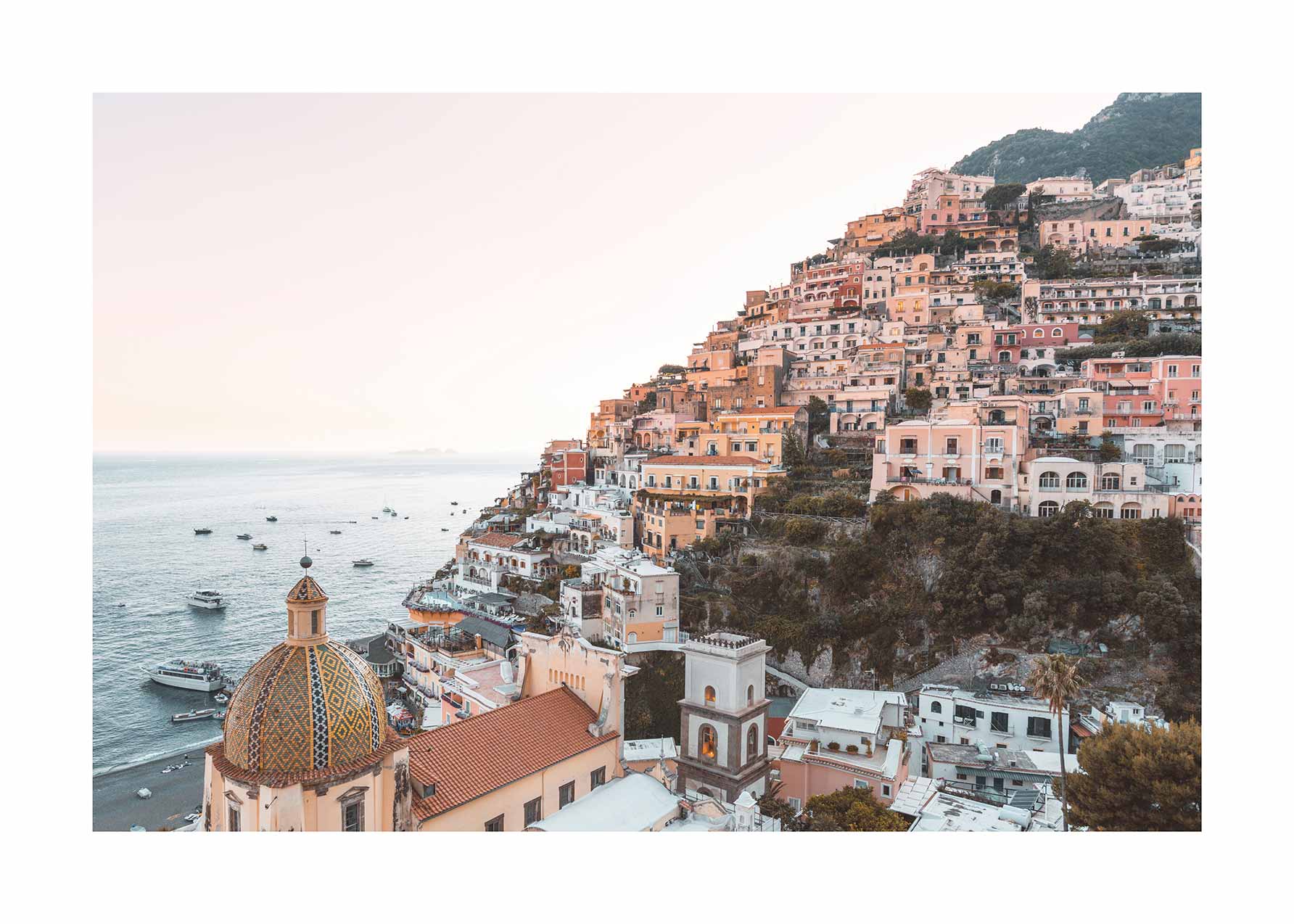 Amalfi Coast Poster - Coastal city photography (70x100 cm)