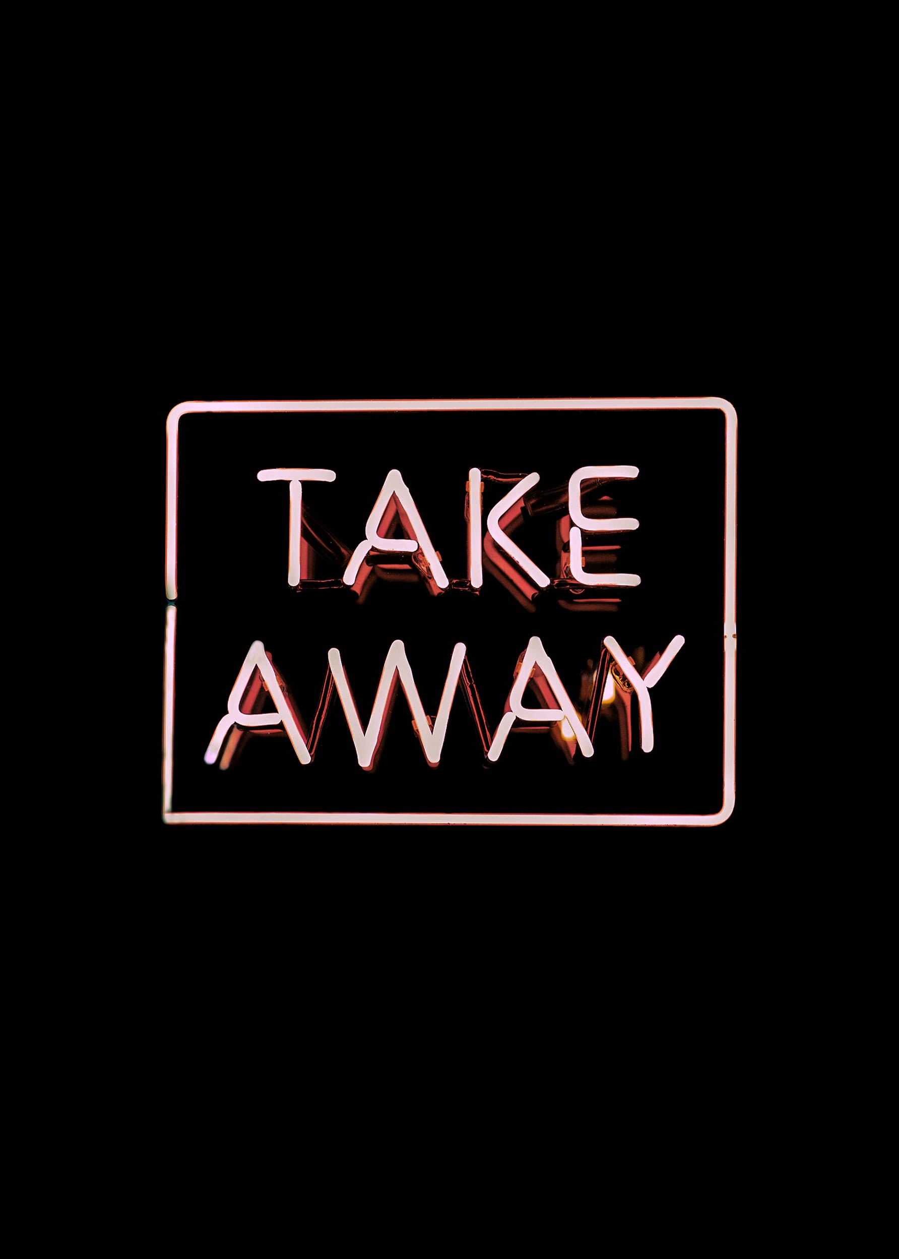 Take Away poster - Typografisk illustration (40x50 cm)