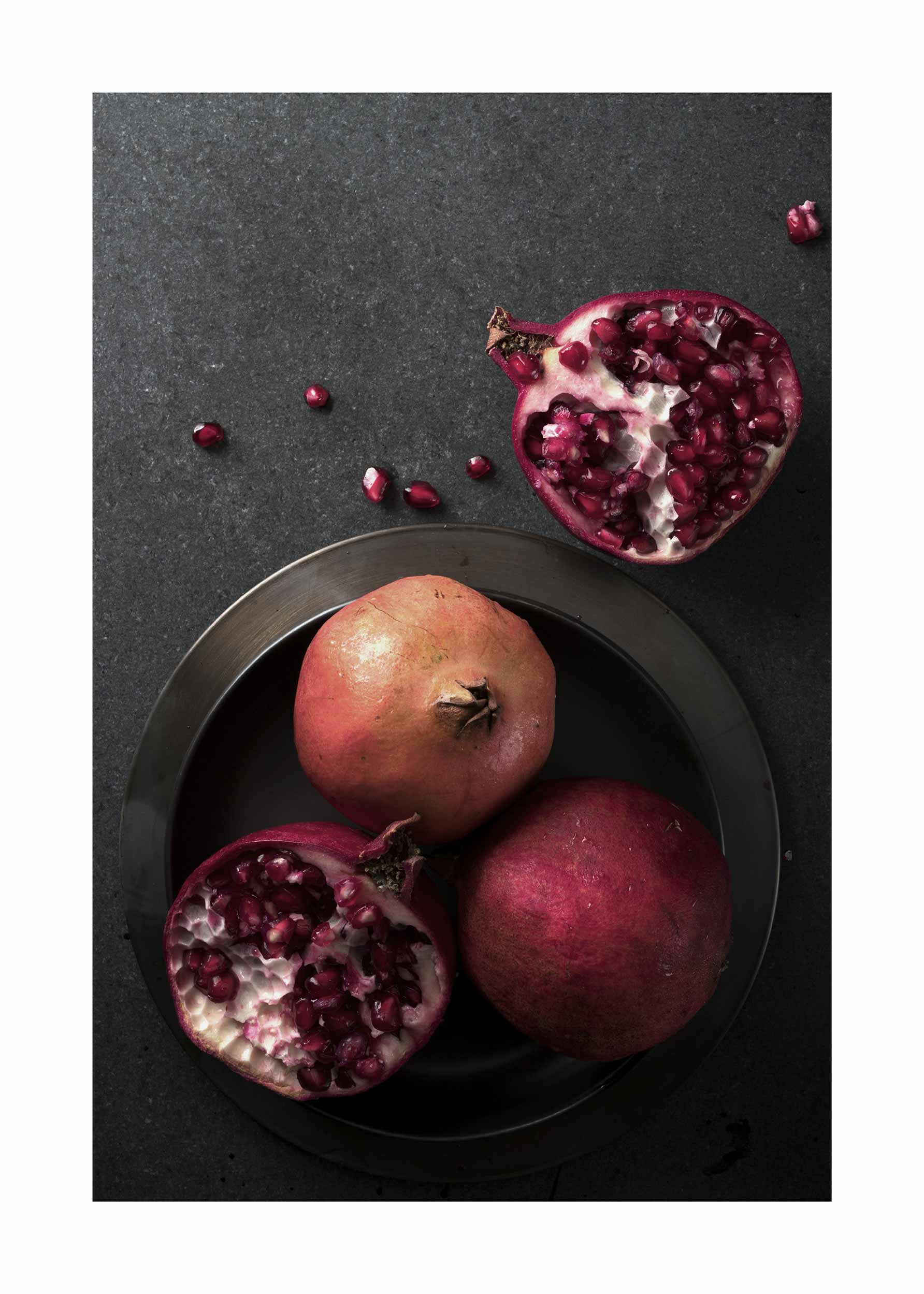 Pomegranate No.3 Poster - Granatapfel Grafik (21x30 cm)