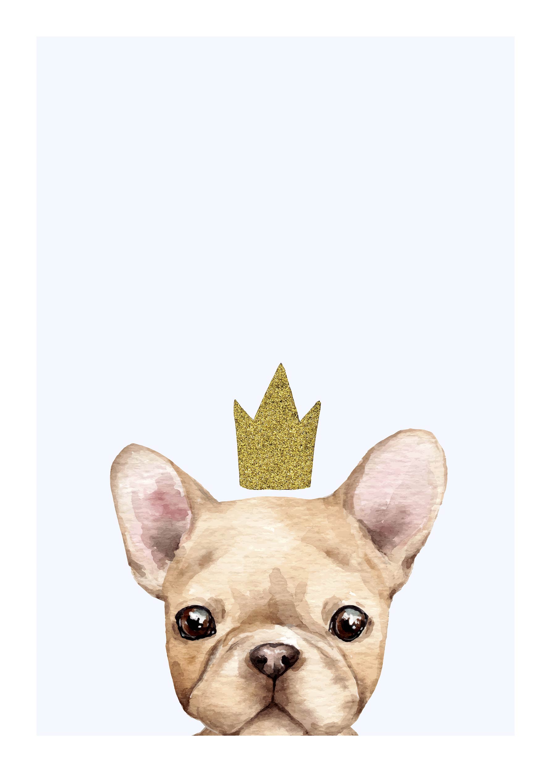 Party Dog No.2 Poster - Tier-Aquarell (30x40 cm)