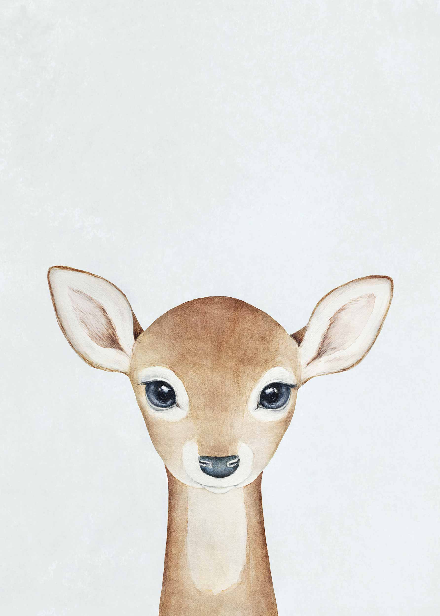Baby Deer Poster - Tierillustration (50x70 cm)