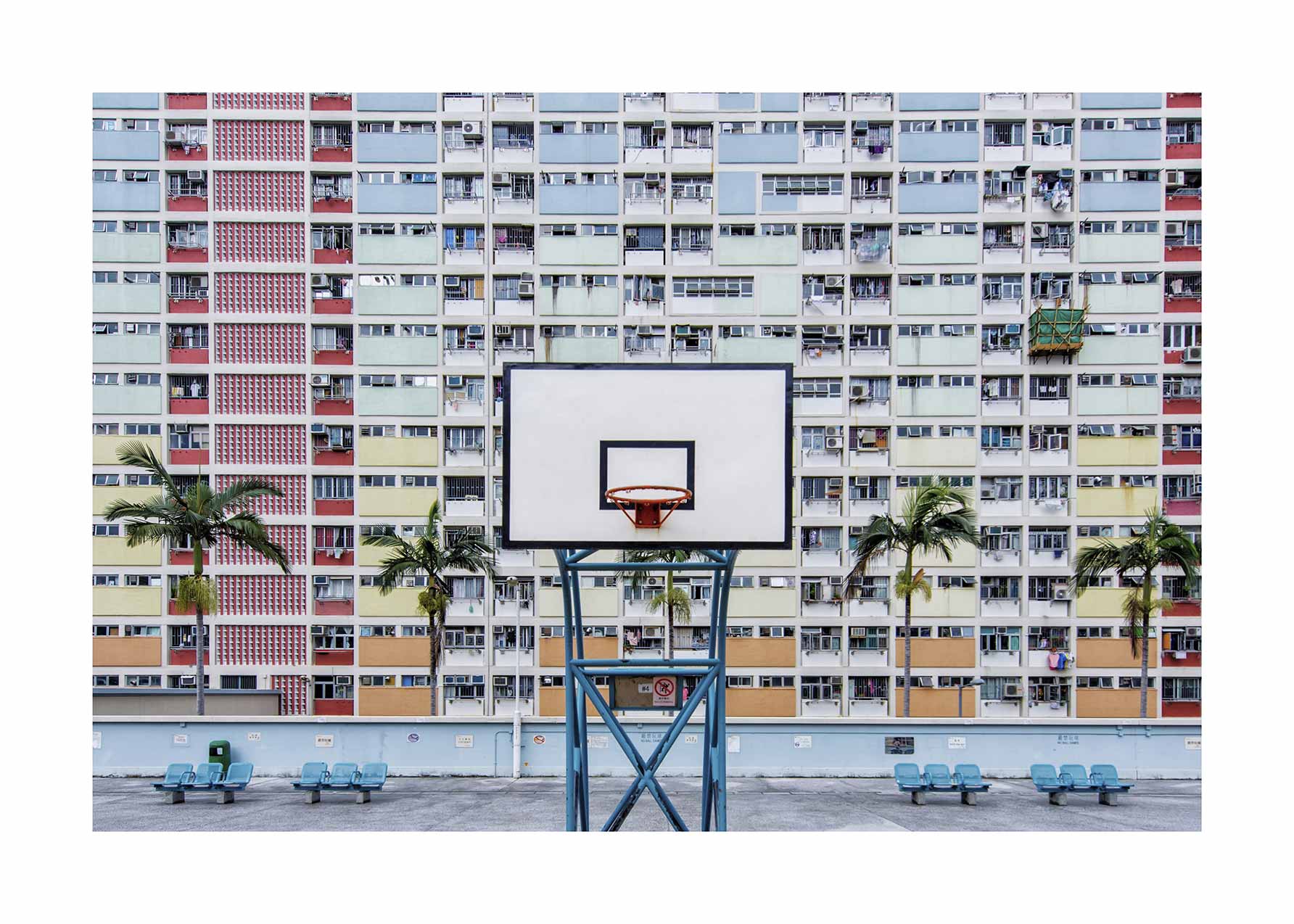 Basket Court Poster - Urban basketball photography (50x70 cm)