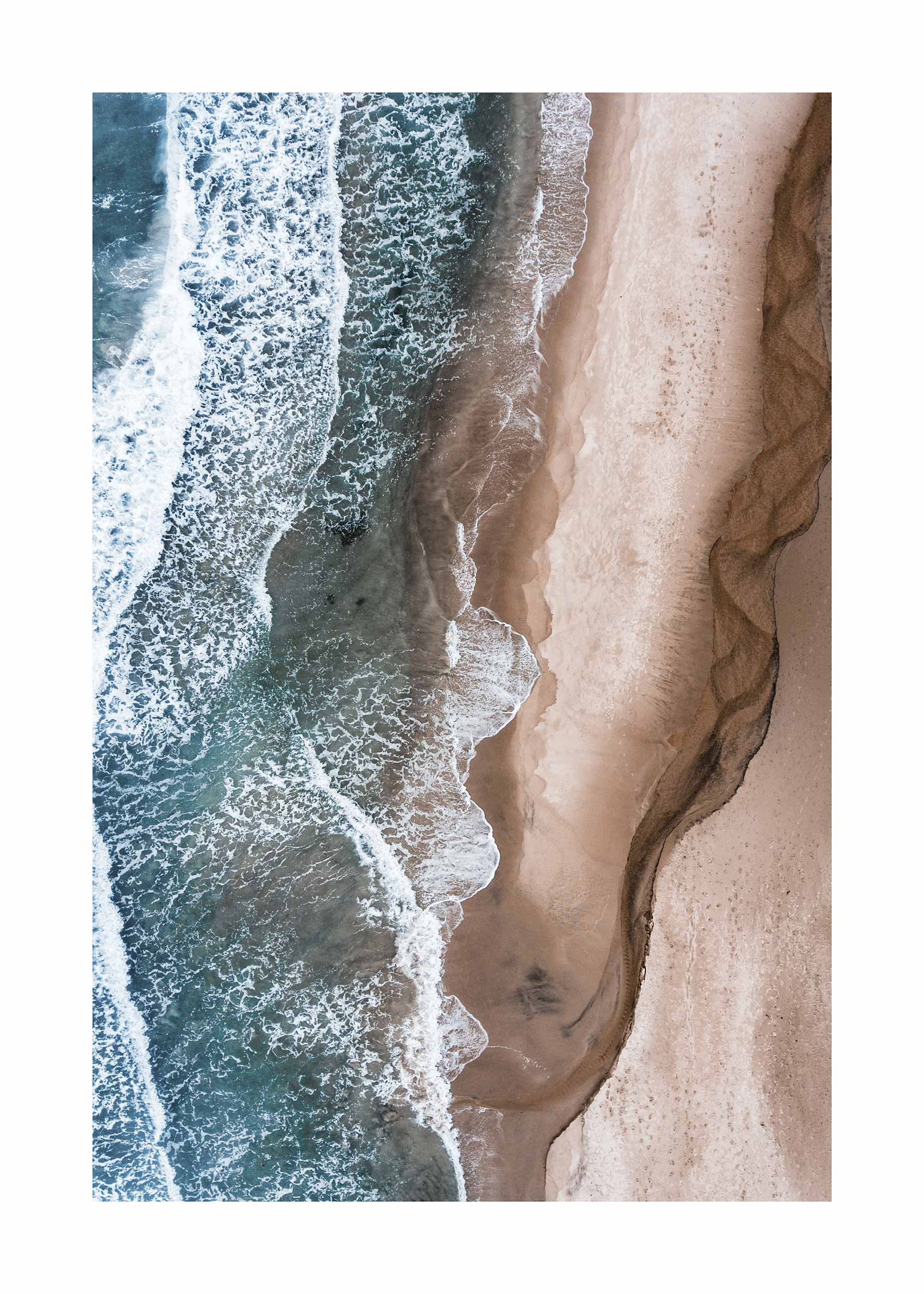 Beach Aerial Poster - Strandfotografie (50x70 cm)