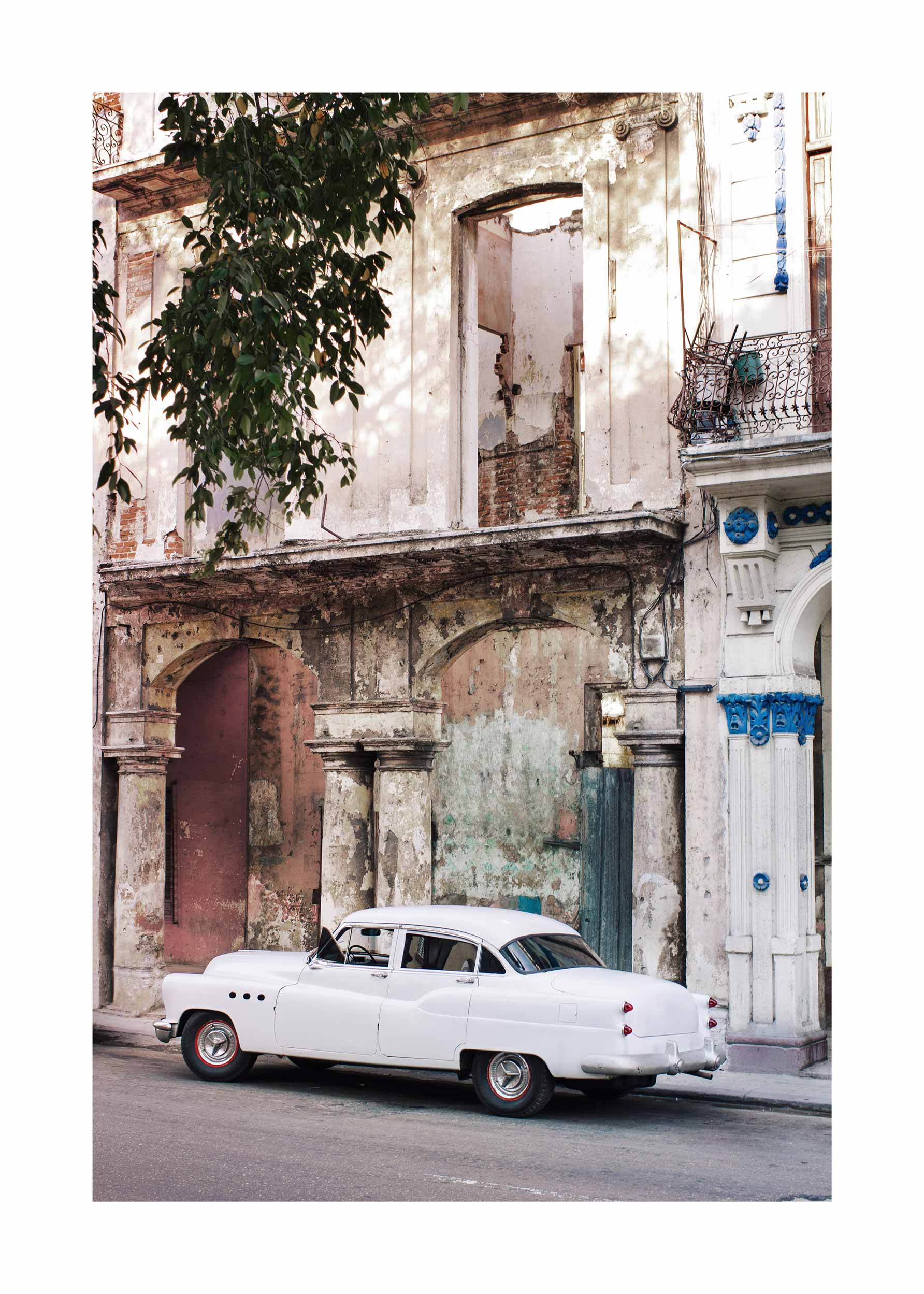 Vintage Cuba Car Poster - Vintage car photography (40x50 cm)