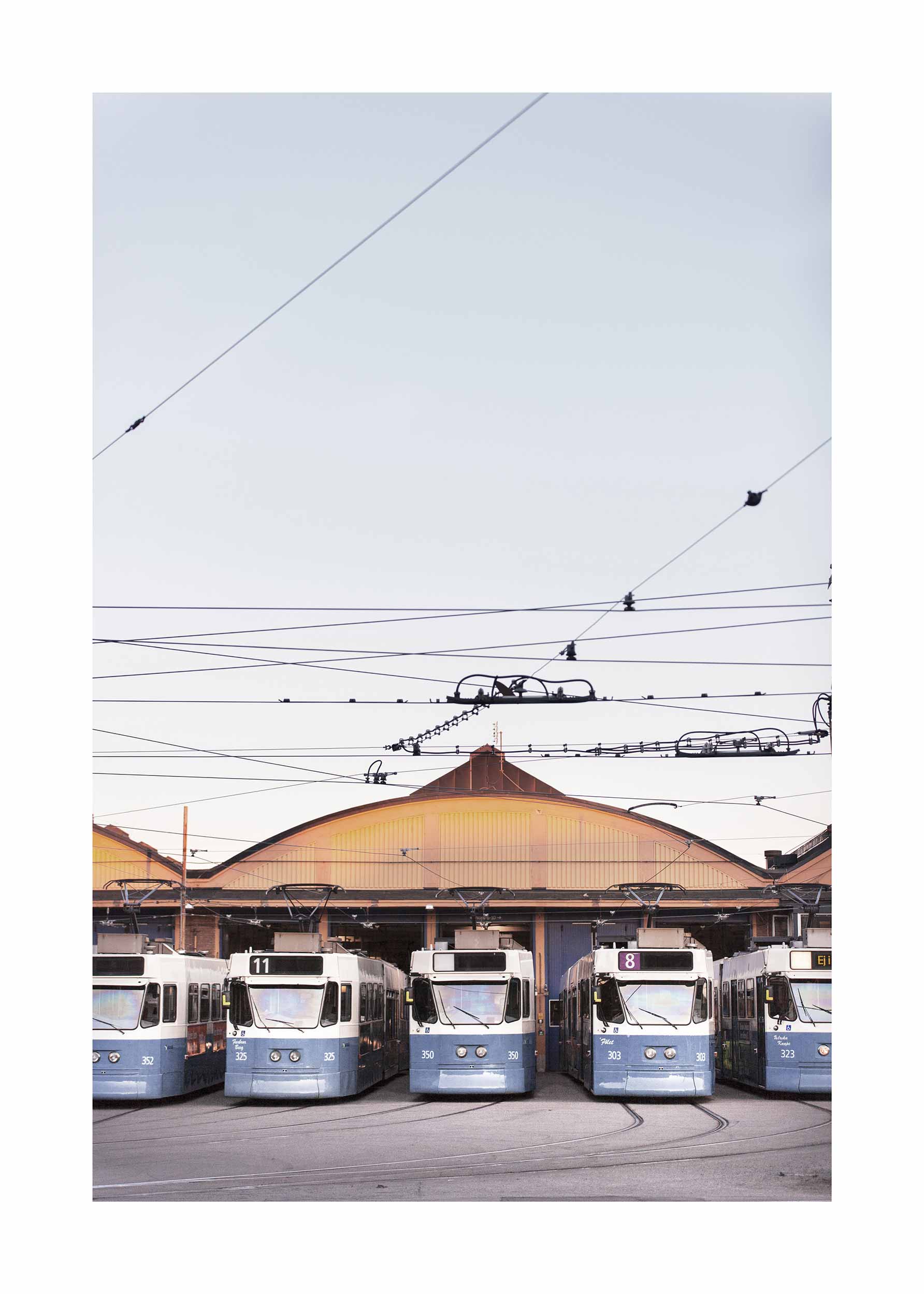 Gothenburg End Station poster - Tram photography (40x50 cm)