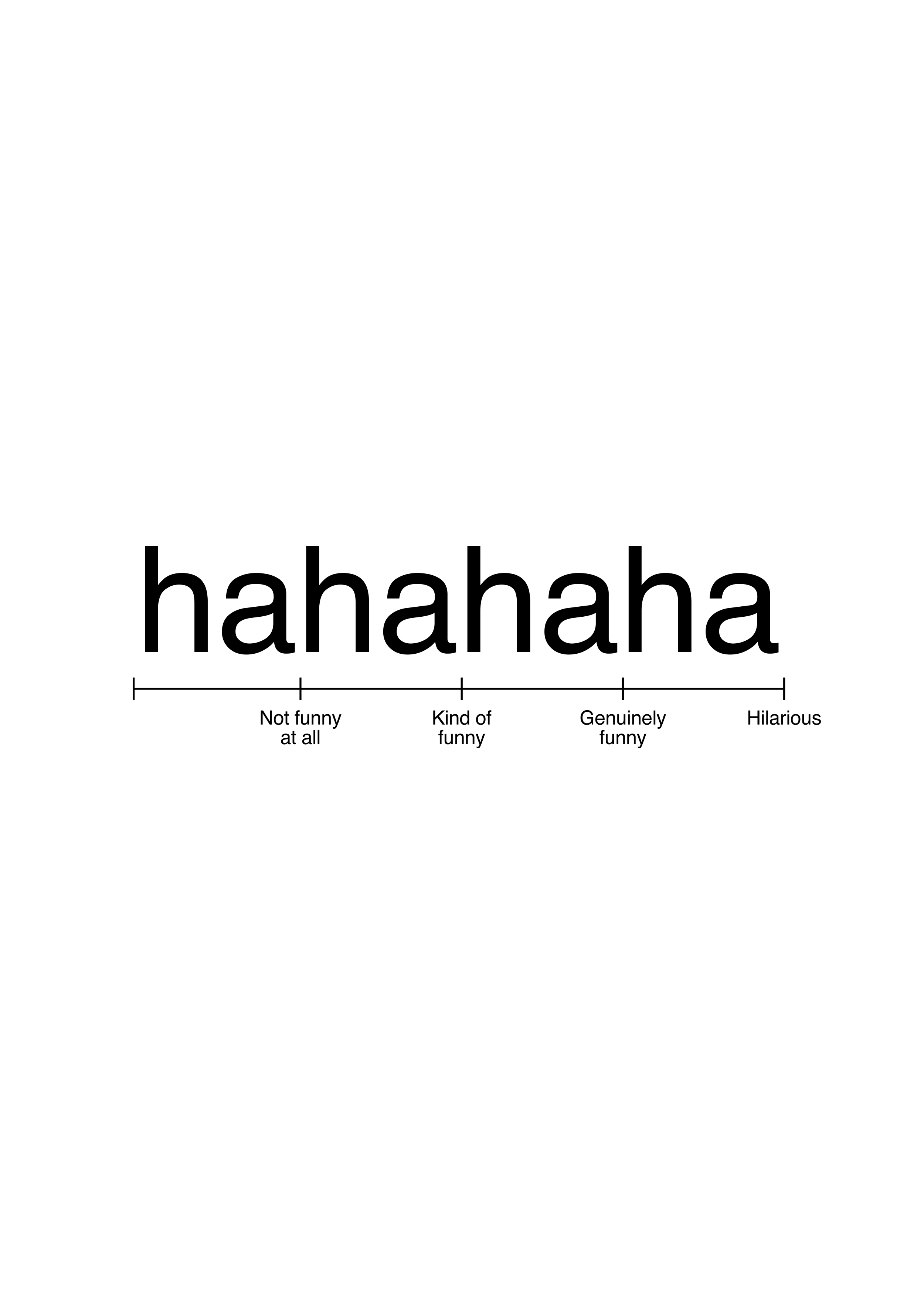 Haha Poster - Typography illustration (30x40 cm)